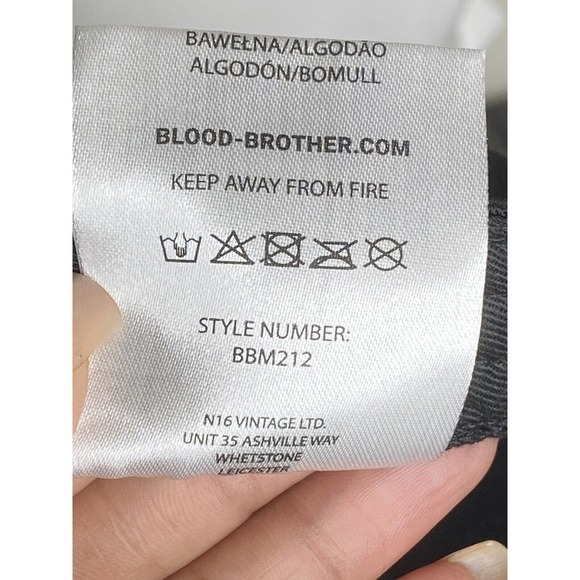 BLOOD Brother Logo Baseball Cap in Deep Black - Picture 9 of 9